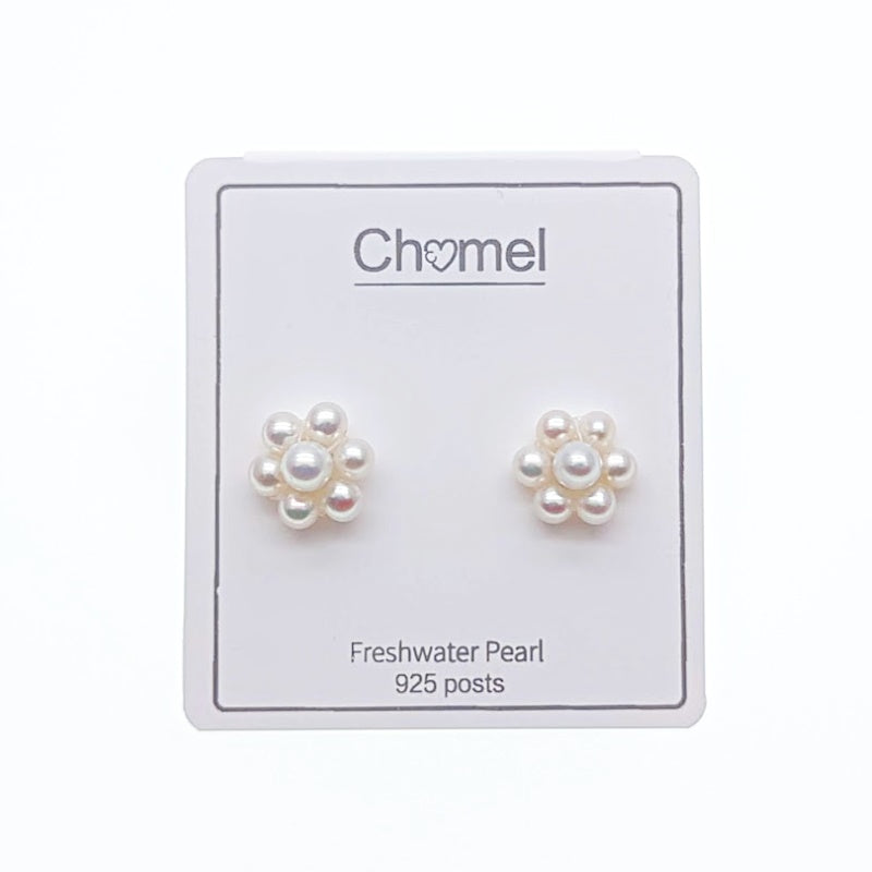 CHOMEL Freshwater Pearl Gold Stud Earring