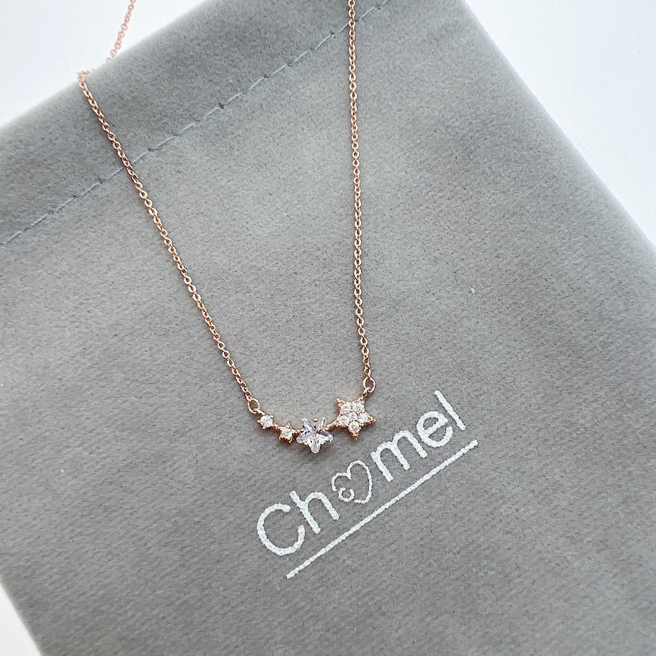 Star Cubic Zirconia  Necklace - CHOMEL
