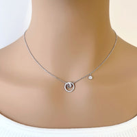Round Cubic Zirconia Necklace - CHOMEL