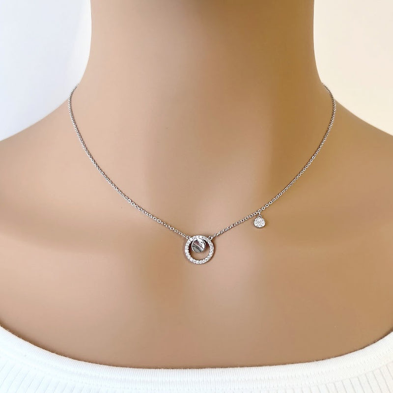 Round Cubic Zirconia Necklace - CHOMEL