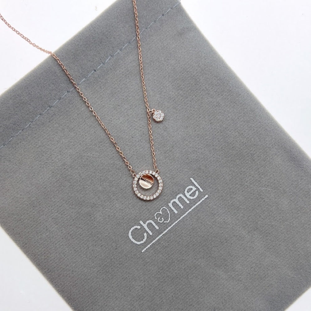 Round Cubic Zirconia Necklace - CHOMEL