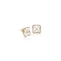 Flower Simulated Moonstone Earrings - CHOMEL