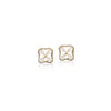 Flower Simulated Moonstone Earrings - CHOMEL
