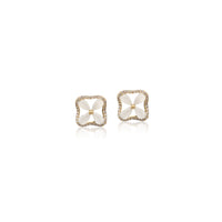 Flower Simulated Moonstone Earrings - CHOMEL