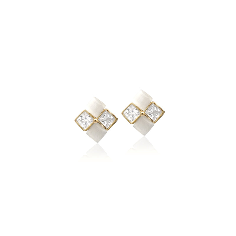 Simulated Moonstone Earrings - CHOMEL
