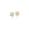 Leaf Clover Simulated Moonstone Earrings - CHOMEL