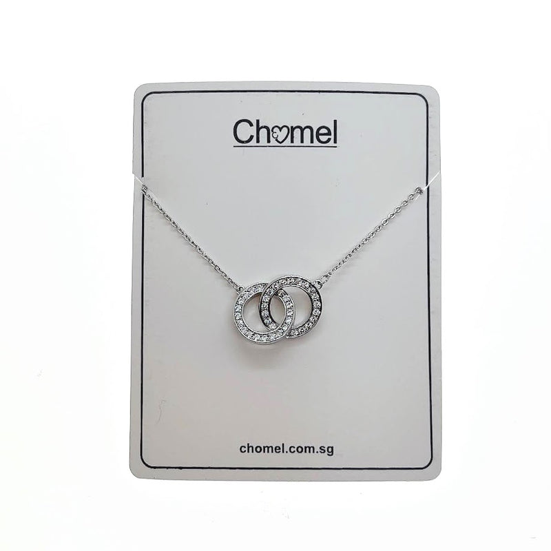 Interlocking Circle Cubic Zirconia Necklace - CHOMEL