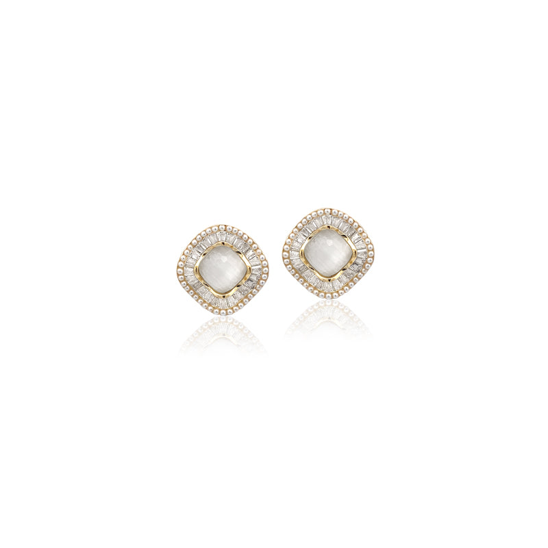 Simulated Moonstone Earrings - CHOMEL