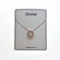 Round Cubic Zirconia Pendant - CHOMEL