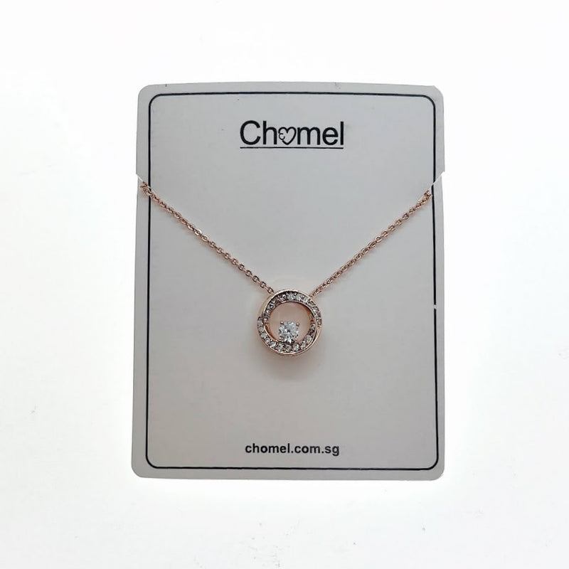 Round Cubic Zirconia Pendant - CHOMEL
