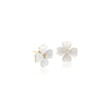 Clover Heart Simulated Moonstone Earrings - CHOMEL