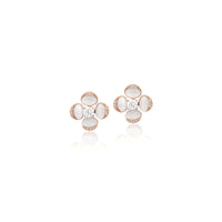 Flower Simulated Moonstone Earrings - CHOMEL