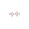 Clover Simulated Moonstone Earrings - CHOMEL