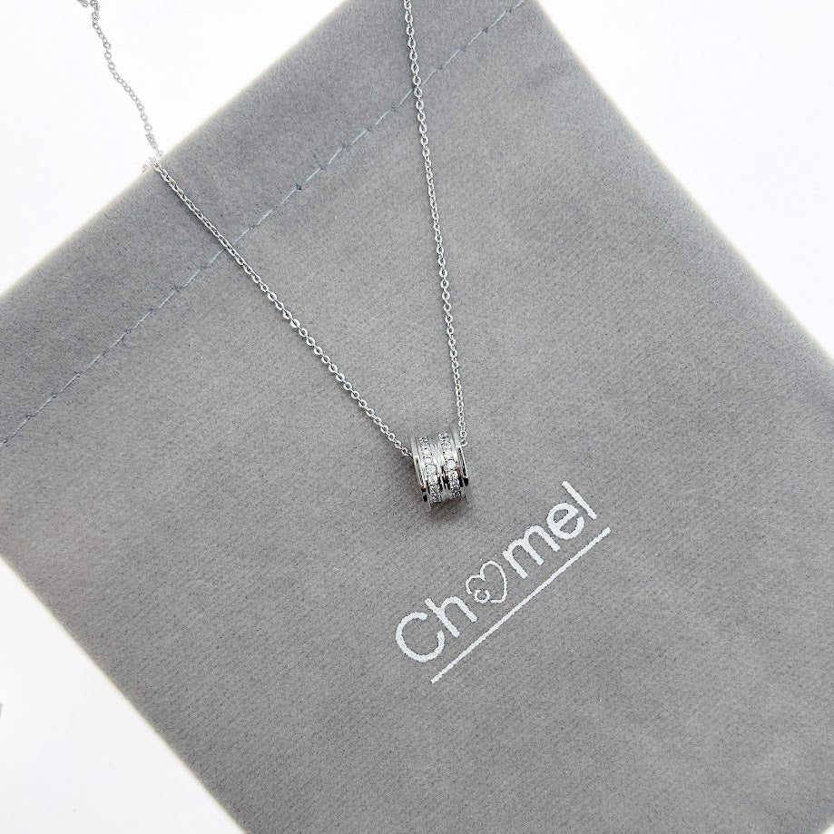 Tunnel Cubic Zirconia Necklace - CHOMEL