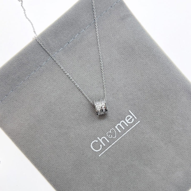 Tunnel Cubic Zirconia Necklace - CHOMEL