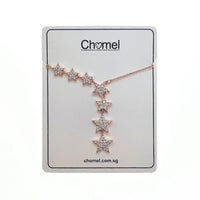 Rosegold  7 Stars Cubic Zirconia Necklace - CHOMEL