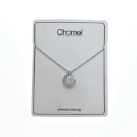 Moon & Star Cubic Zirconia Necklace - CHOMEL