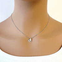 Moon & Star Cubic Zirconia Necklace - CHOMEL