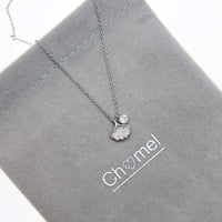 Gingko Leaf Cubic Zirconia Necklace - CHOMEL