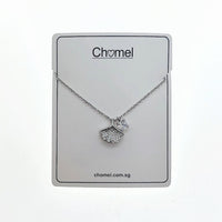 Gingko Leaf Cubic Zirconia Necklace - CHOMEL