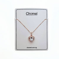 Heart Cubic Zirconia Necklace - CHOMEL