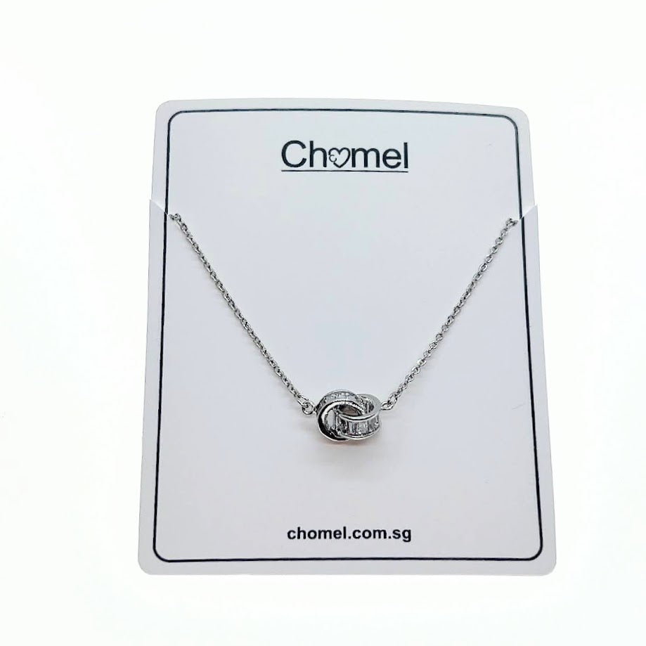 Interlocking Cubic Zirconia Necklace - CHOMEL