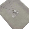 Flower Cubic Zirconia Pendant on Rhodium Necklace