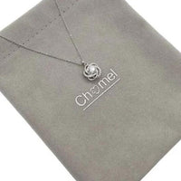Flower Cubic Zirconia Pendant on Rhodium Necklace