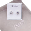 8mm Cubic Zirconia Solitaire Stud Earring - CHOMEL