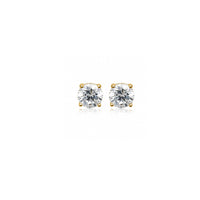 8mm Cubic Zirconia Solitaire Stud Earring
