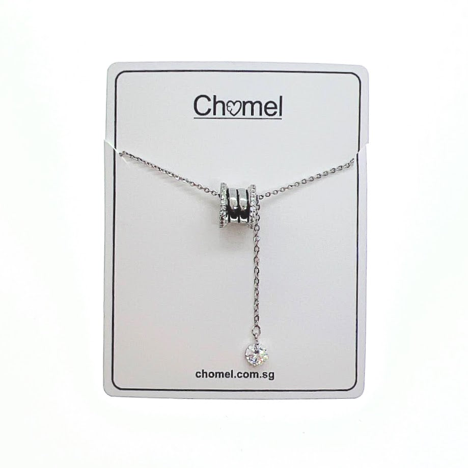 Tunnel Cubic Zirconia Necklace - CHOMEL