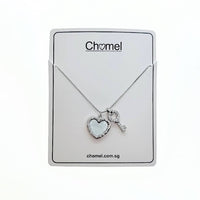 Heart & Key Mother of Pearl Necklace - CHOMEL