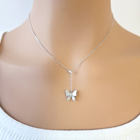 Butterfly Mother of Pearl Necklace - CHOMEL