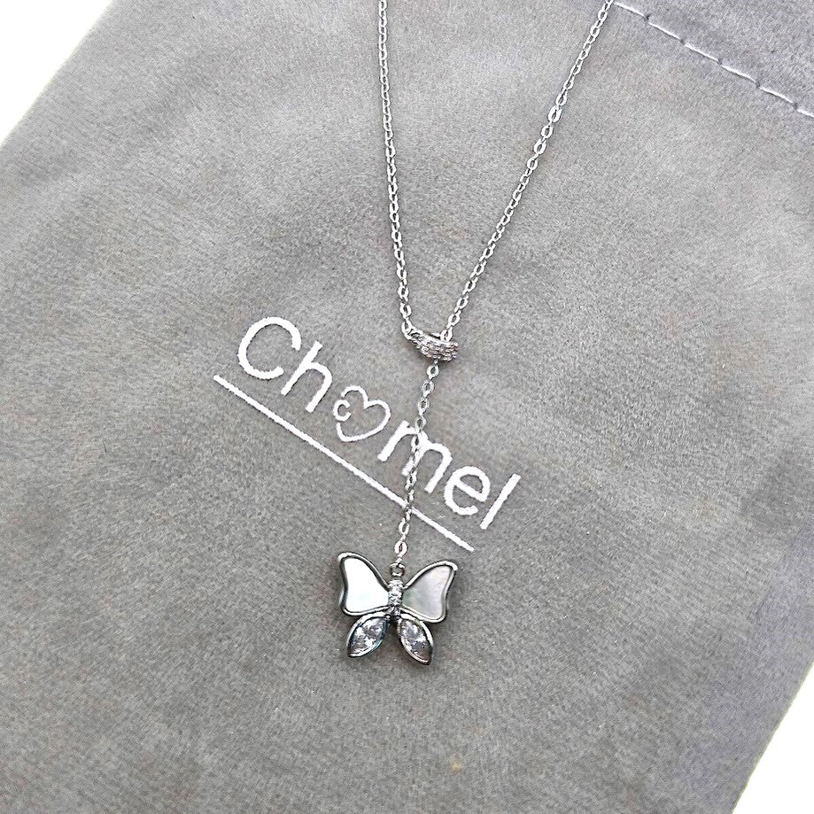 Butterfly Mother of Pearl Necklace - CHOMEL