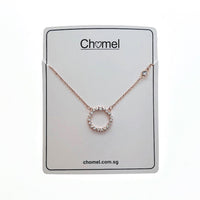 Round Cubic Zirconia Necklace - CHOMEL