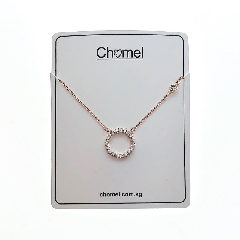Round Cubic Zirconia Necklace - CHOMEL