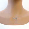 Cubic Zirconia Leaf Necklace - CHOMEL