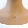 Cubic Zirconia Leaf Necklace - CHOMEL