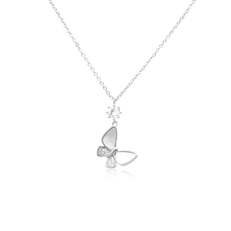 Butterfly Mother of Pearl Necklace - CHOMEL