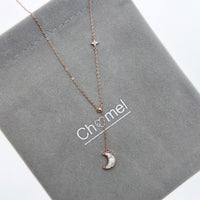 Moon Mother of Pearl Drop Pendant - CHOMEL