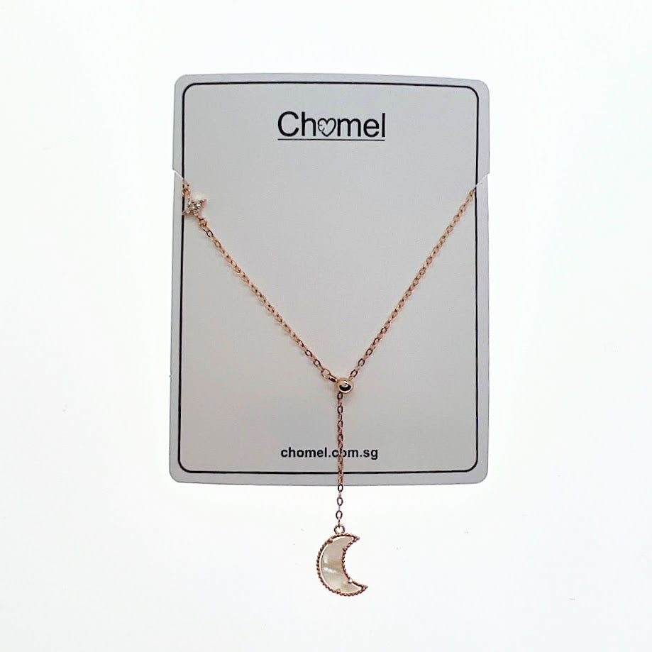 Moon Mother of Pearl Drop Pendant - CHOMEL