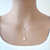 Moon Mother of Pearl Drop Pendant - CHOMEL
