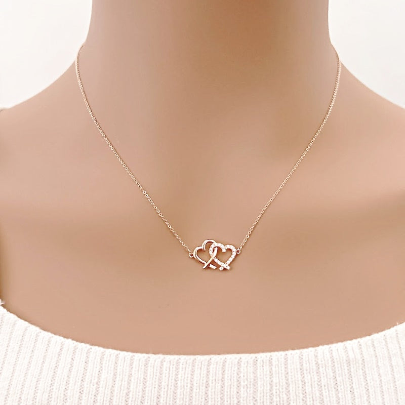 Heart Cubic Zirconia Necklace - CHOMEL
