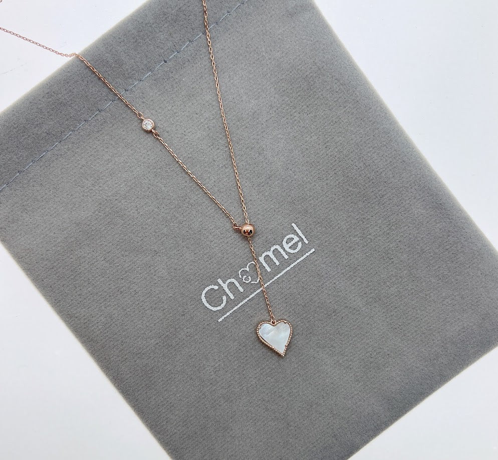 Heart Mother of Pearl Necklace - CHOMEL
