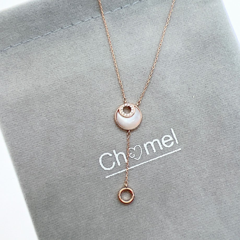 Moon Mother of Pearl Necklace - CHOMEL