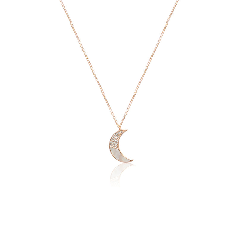 Moon Mother of Pearl Necklace - CHOMEL