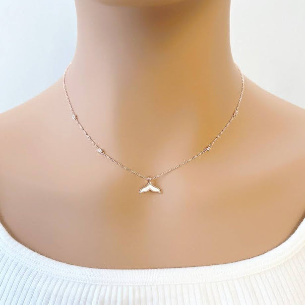 Mermaid Tail Cubic Zirconia Necklace CHOMEL