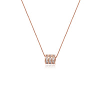 CHOMEL Cubic Zirconia Tunnel Rosegold Necklace