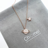 Planet Cubic Zirconia Necklace - CHOMEL