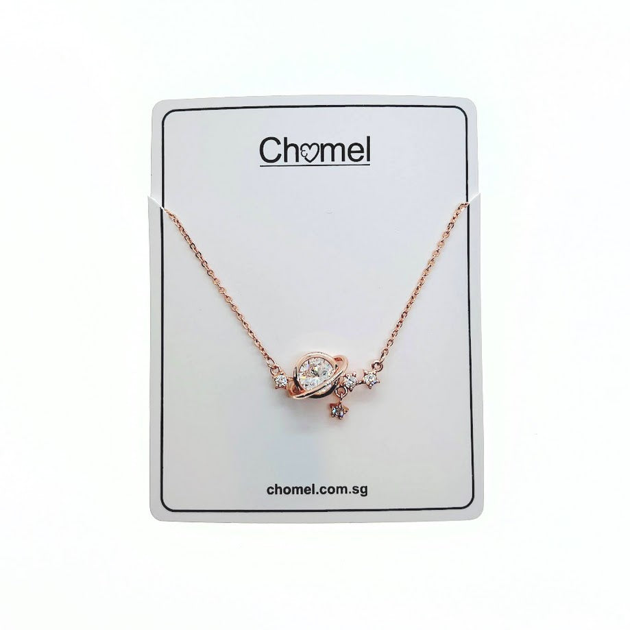 Planet Cubic Zirconia Necklace - CHOMEL